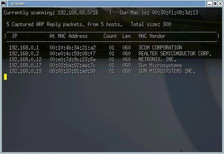 active/passive network address scanner using ARP requests