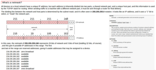 helps determine network masks