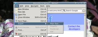 Menu-File-Export-Plain Text