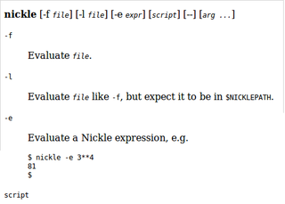 desk calculator language