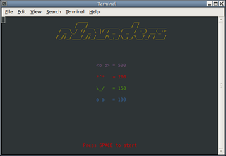 A space invaders-like game using ncurses