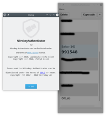 TOTP authenticator app that's using Nitrokey Pro2 and/or LibremKey