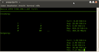 realtime console network usage monitor