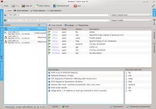 Nmapsi4 main wIndow