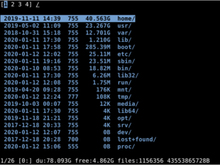 nnn -S (start in disk usage analyzer mode)