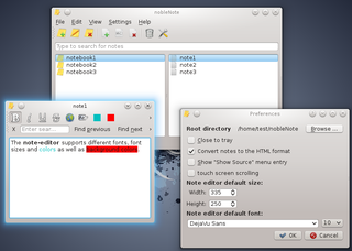 Qt program for taking notes