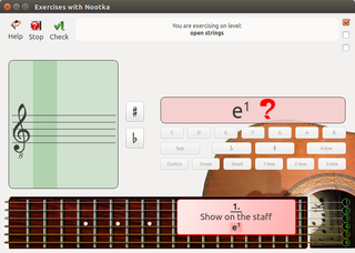 This package nootka provides an application to learn classical score notation.