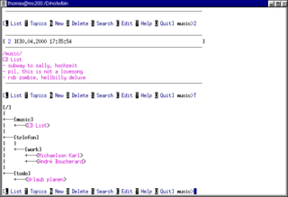 small program managing notes from commandline