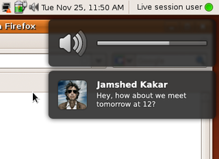 daemon that displays passive pop-up notifications