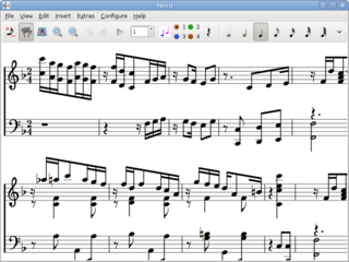 Musical score editor