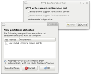 Enable/disable write support for any NTFS devices
