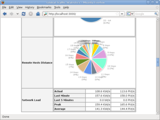 display network usage in web browser