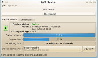 network UPS tools - GUI application to monitor UPS status