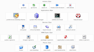 freedesktop iconnames