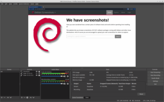 OBS Studio capturing a chromium window