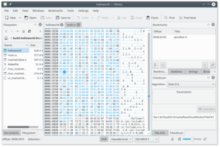 hexadecimal editor for binary files