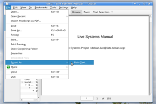 pdf->Export As->Plain Text