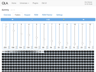 New (beta) responsive web interface channel faders