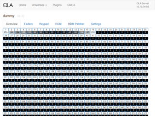 New (beta) responsive web interface DMX monitor