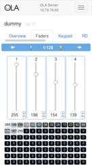 New (beta) responsive web interface channel faders