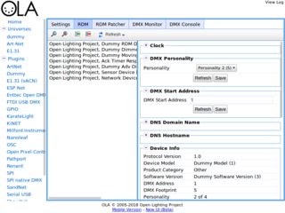 Main web interface RDM