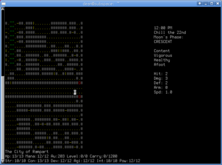 text-based roguelike game