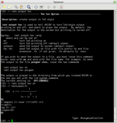 TeX output
