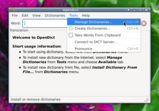 computer dictionary for several dictionary formats