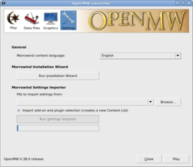 Launcher for OpenMW using the Qt-Gui-Toolkit