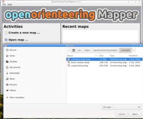 Open map - example