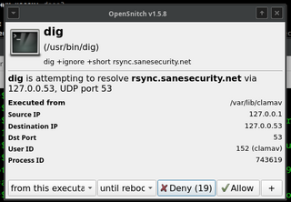 GNU/Linux interactive application firewall