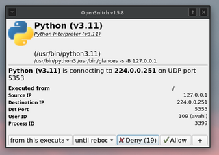 GNU/Linux interactive application firewall