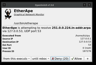 GNU/Linux interactive application firewall