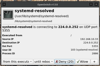 GNU/Linux interactive application firewall