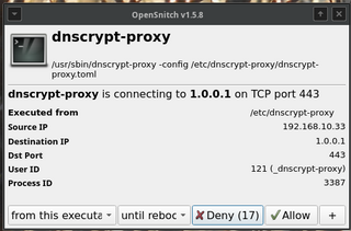 GNU/Linux interactive application firewall