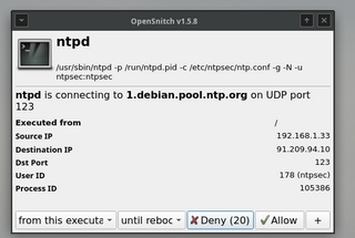 GNU/Linux interactive application firewall