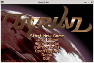 open-source port of the DOS shoot-em-up Tyrian