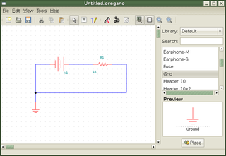 tool for schematical capture of electronic circuits