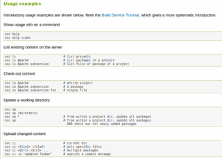 Open Build Service commander