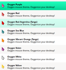Oxygen mouse cursor theme - extra colors