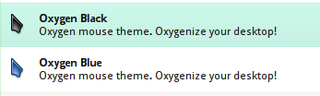 Oxygen mouse cursor theme