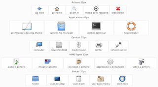 freedesktop iconnames