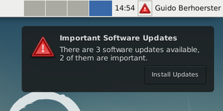 Notification of available package updates