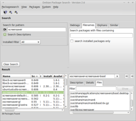 GUI for searching packages and viewing package information
