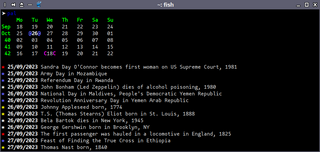 command-line calendar program that can keep track of events