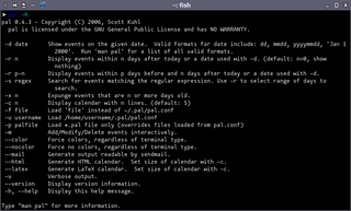 command-line calendar program that can keep track of events