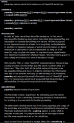 extract just the secret information out of OpenPGP secret keys