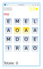 Compose words using a 4x4 grid of letters