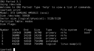 disk partition manipulator