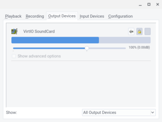 Qt port of volume control pavucontrol